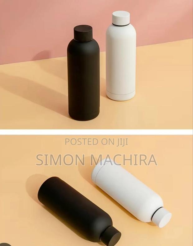 Black White Matt Thermocup - main view