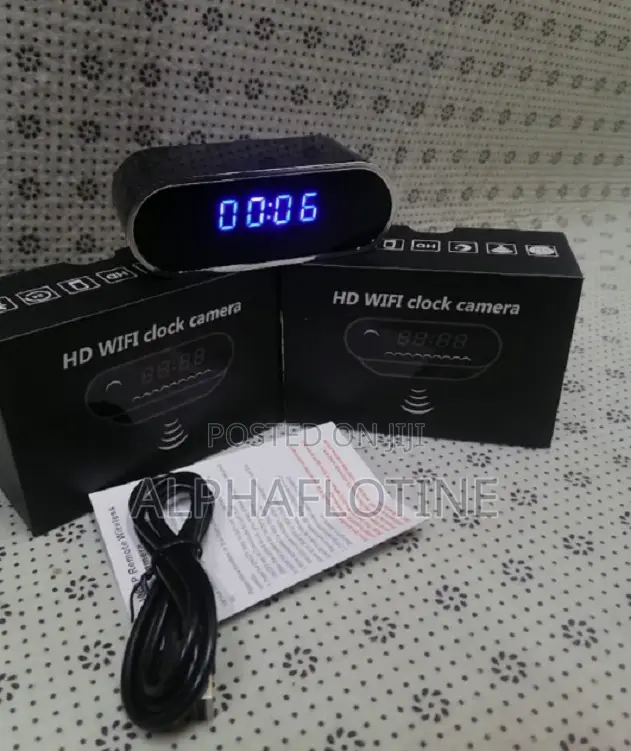 Hd Wifi Spy Camera Alarm Clock 1080p Nanny Camera