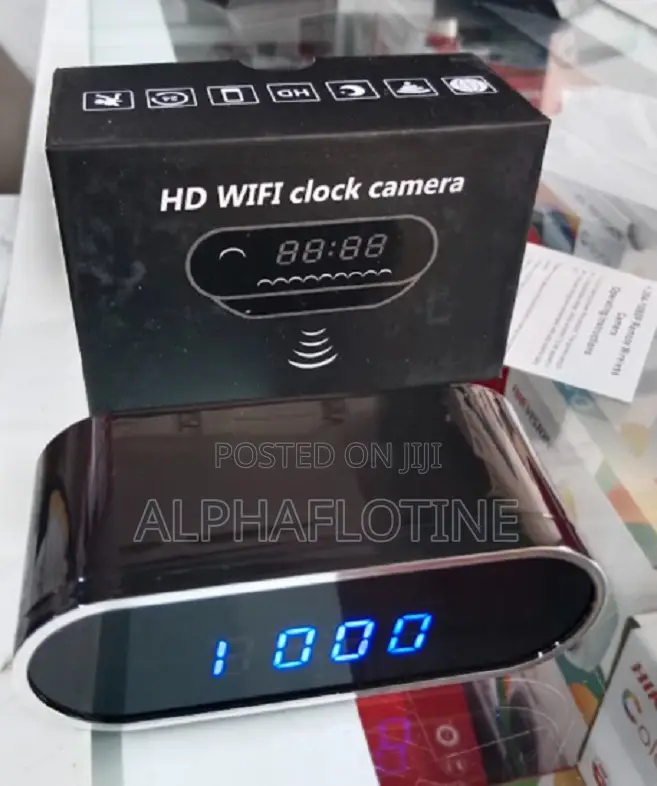 Table Clock 1080p Covert Wi-Fi / P2p Security Camera