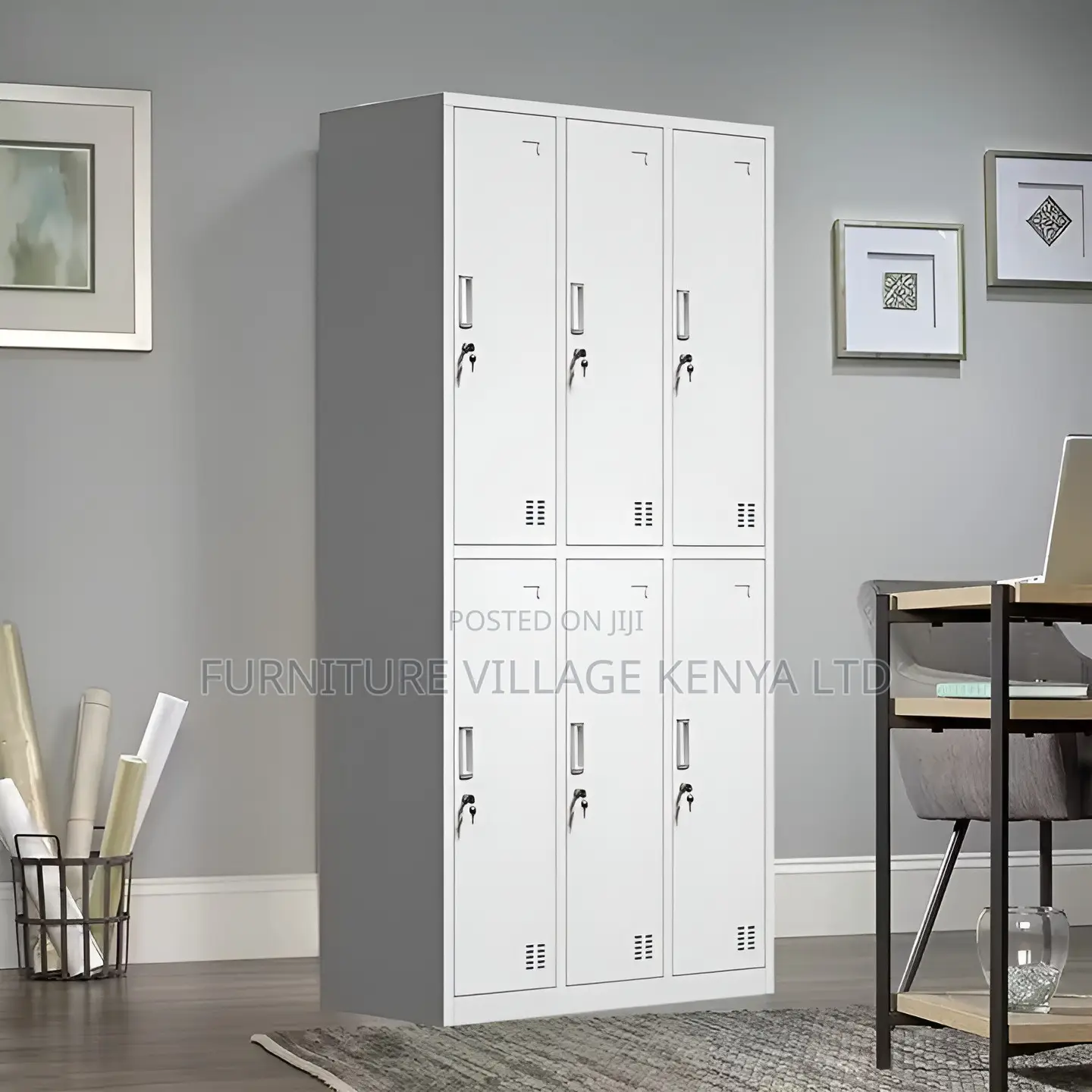 Office Locker: Storage Cabinet With 6-Swing Steel Doors