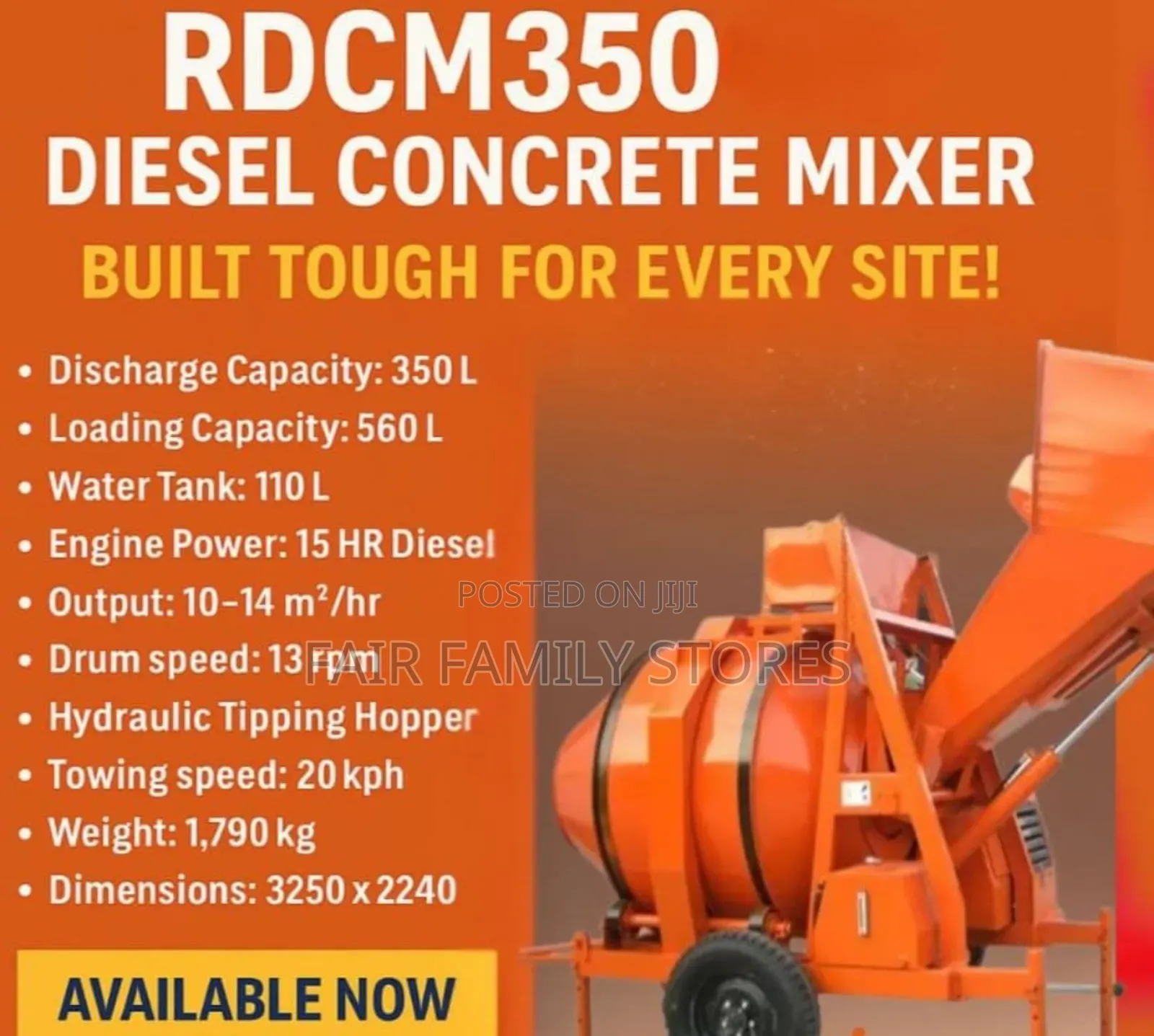 Full Hydrolic Self Loading Concrete Mixer
