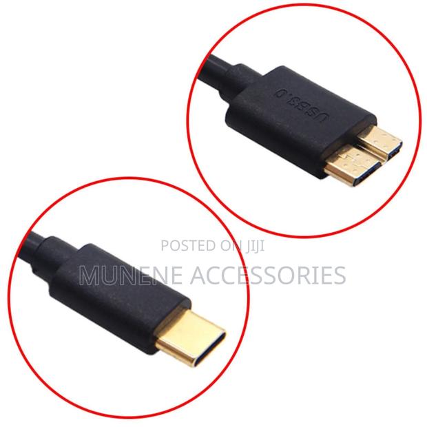 Usb3.1 Type-C to Usb 3.0 Micro B Cable Data for Hard Drive - thumbnail 2
