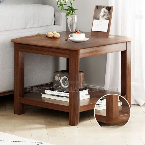 Coffee Table: Simple Brown Natural Drink Coffee Table