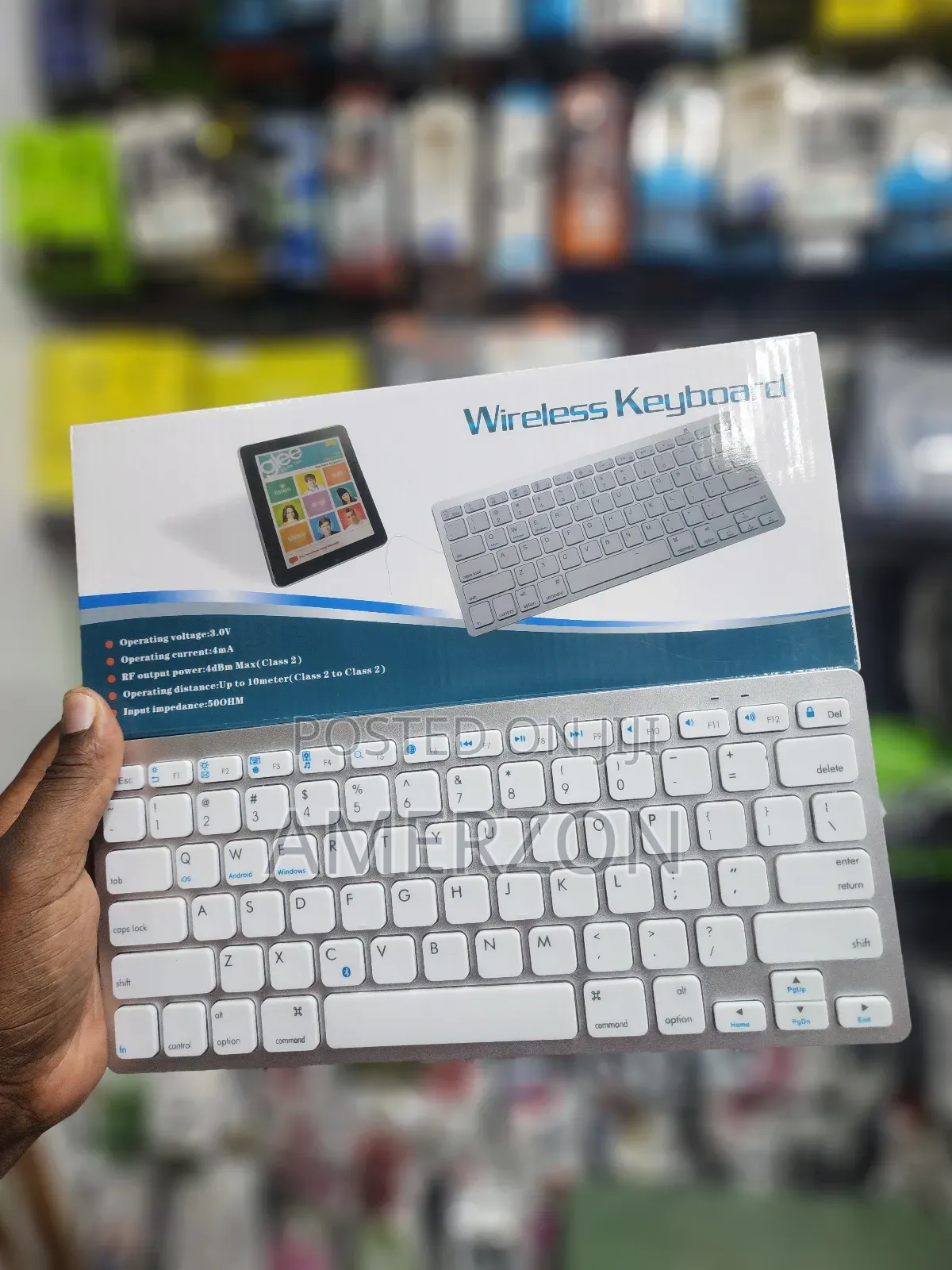 Bluetooth Wireless Keyboard for Pc/Mac/iPad/iPhone Black