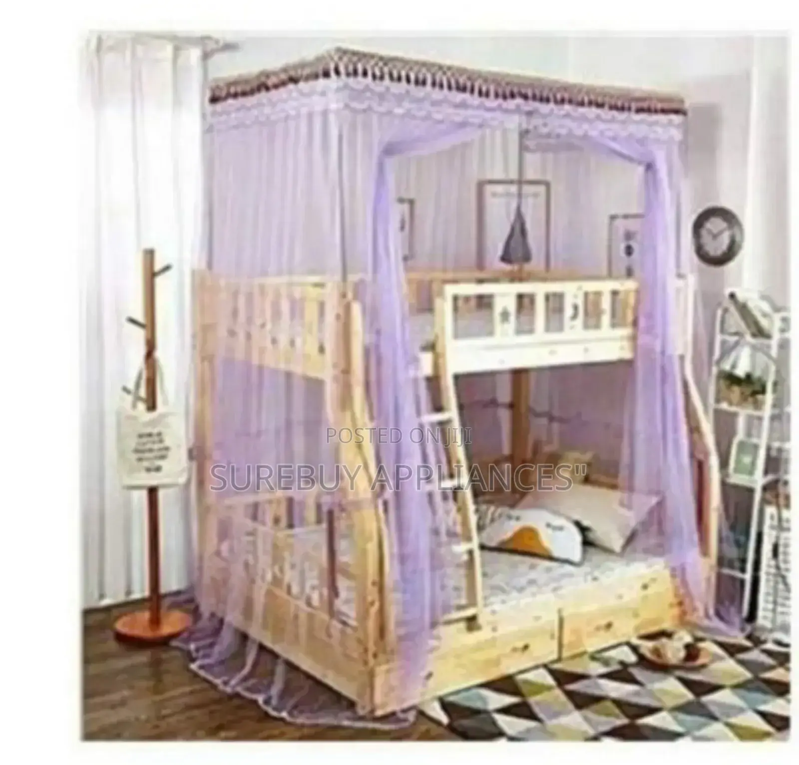 Square Top Double Decker Mosquito Net Fit for All Bed Sizes