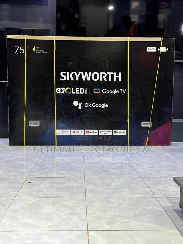 Skyworth 75” 75sue9500 Qled Hdr+ Uhd Google Frameless Tv