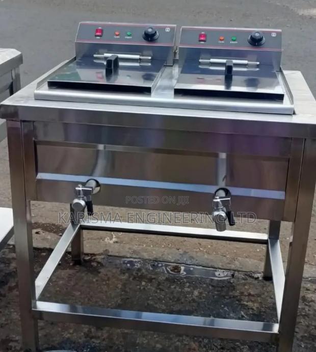Imported Double Fryer With Stainless Steel Stand