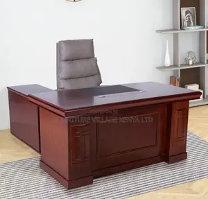 Office Desk:160cm Executive Desk With Rich Mahogany Finish