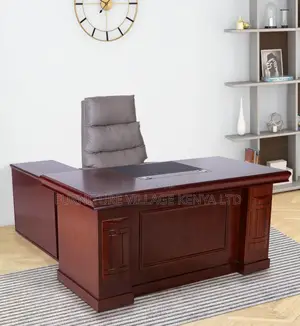 Office Desk:160cm Executive Desk With Rich Mahogany Finish