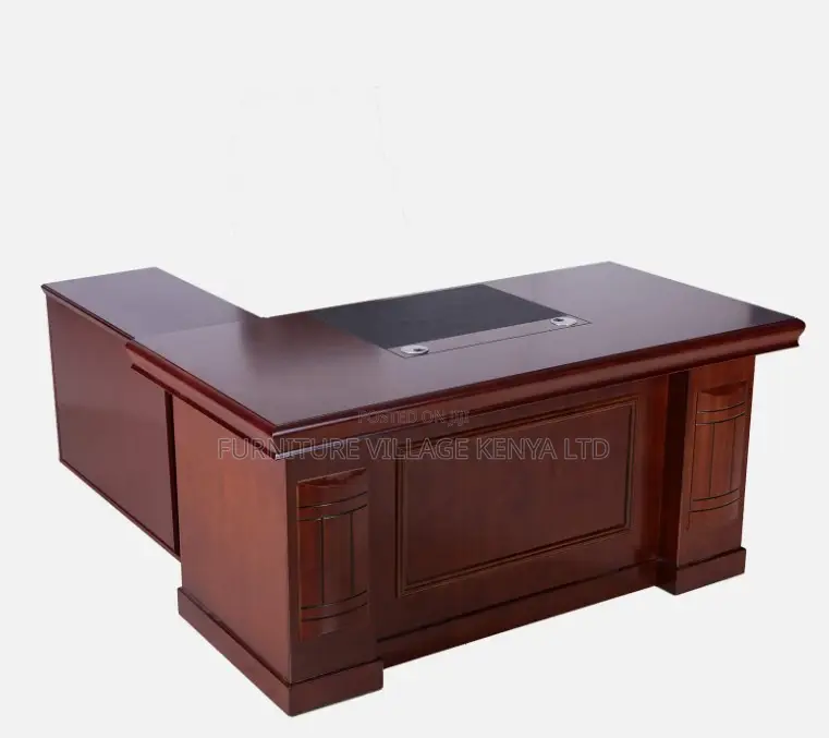 Office Desk:160cm Executive Desk With Rich Mahogany Finish