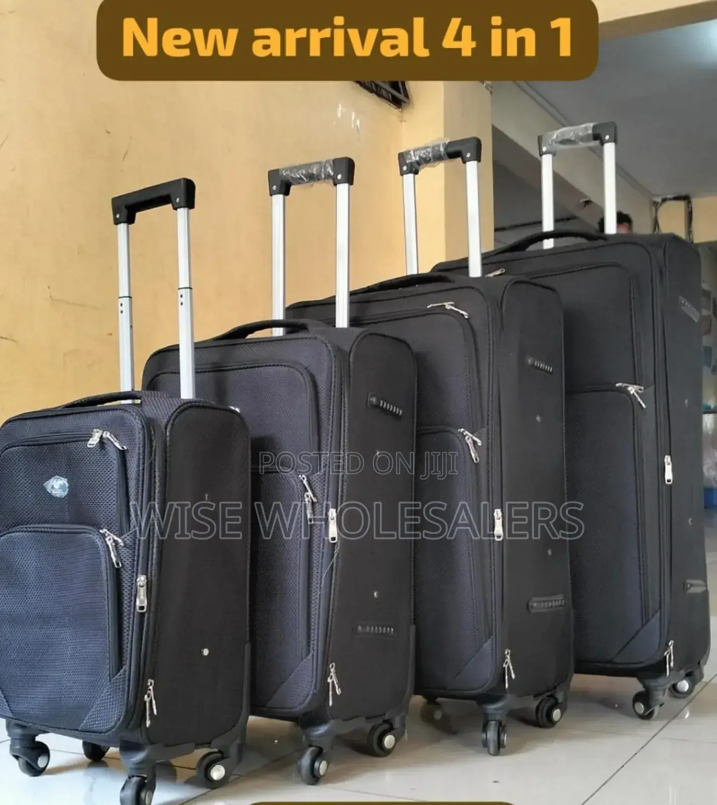 4 In 1 Fabric Laxurious Suitcase Briefcase Travel Bag