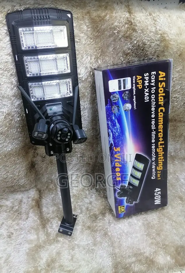 Street Light Lamp With CCTV Camera Wifi 450w>