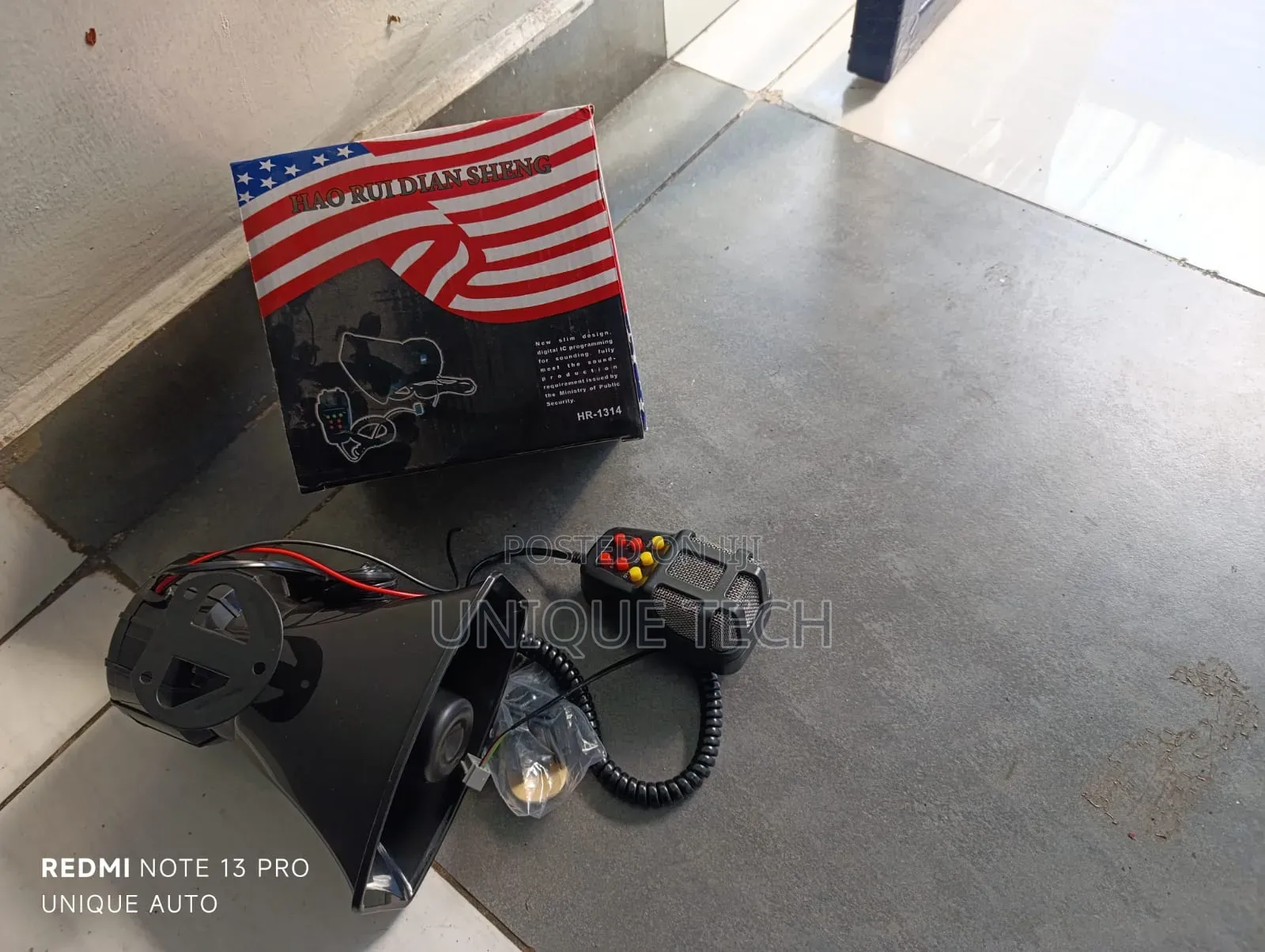 12v Police Siren – 7 Tones With Microphone/Horn