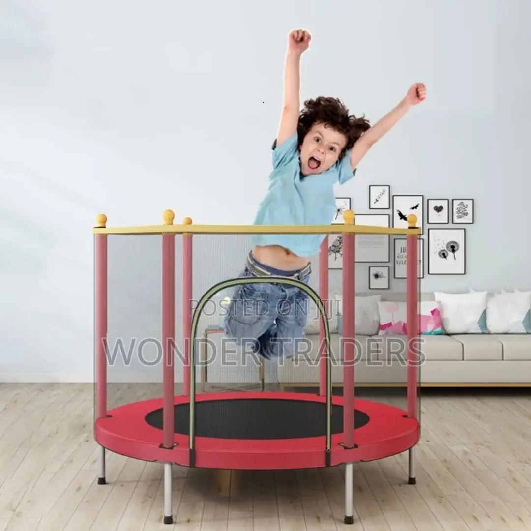 *Trampoline With Safety Net for Kids*Measurements 122 by 140