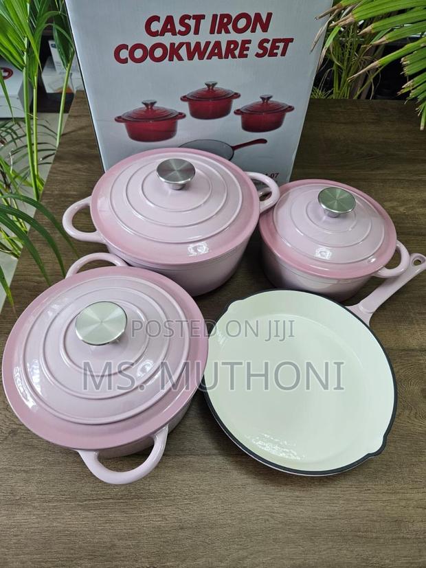 Pink Cast Iron Set - main view