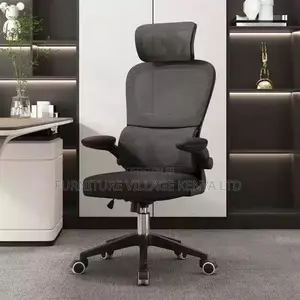 Office Chair:Orthopedic Flip Armrest Seat -Adjustable