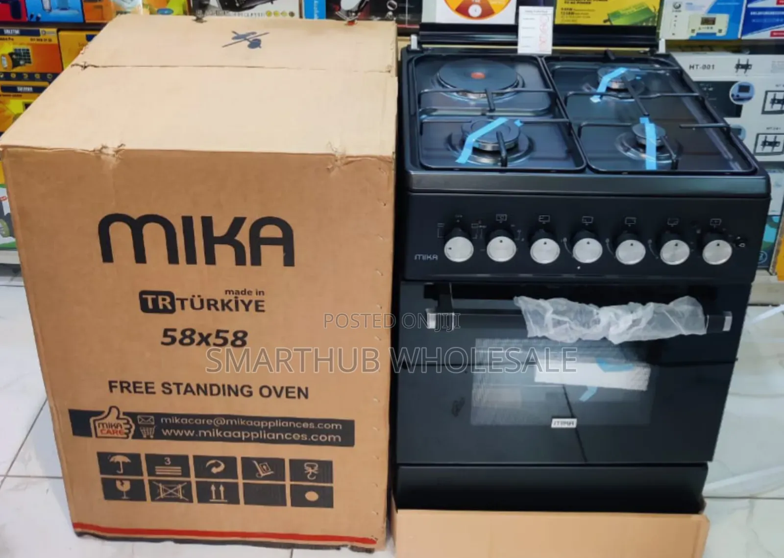 Mika 58*58 Standing Cooker 3 Gas + 1 Elecm* *Mst58u31e3blem*
