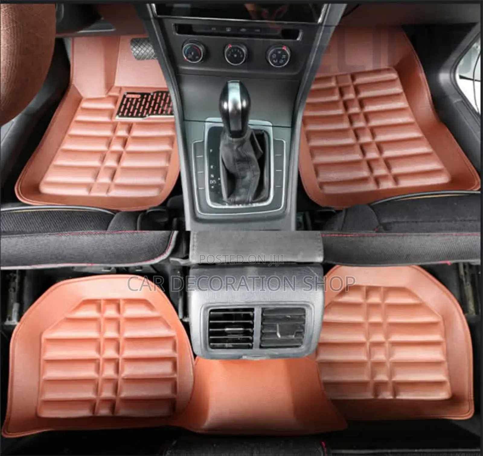 3pcs Set Leather Floor Carpet Bucket Mats