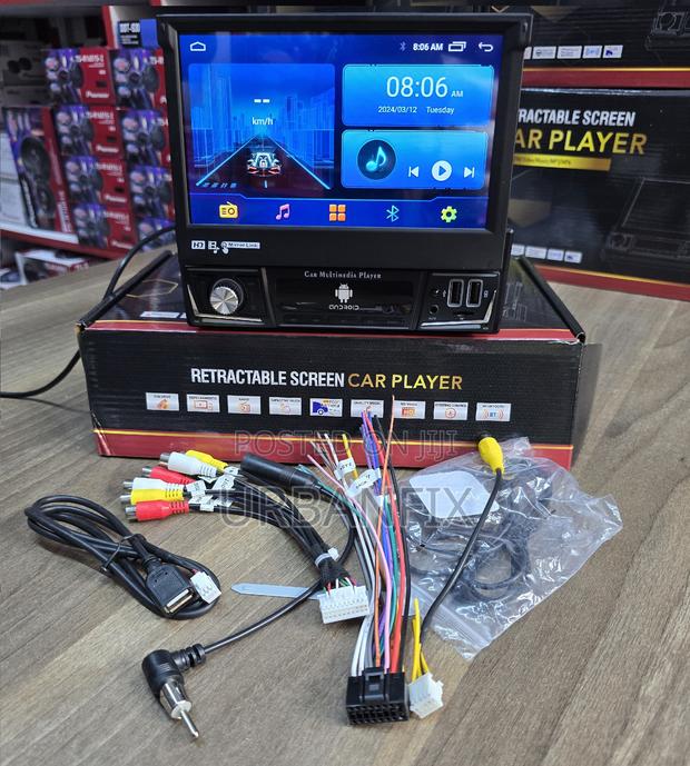 7 Inch Retractable Android Car Radio With Usb- 2gb/64gb