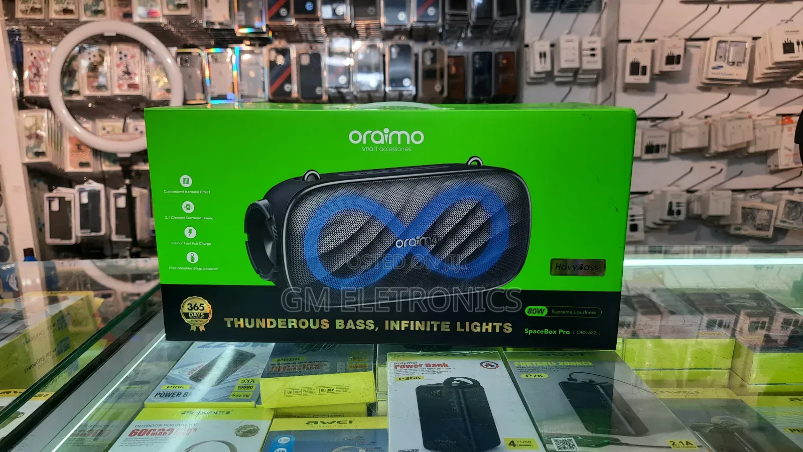 Oraimo Spacebox Pro(Obs-682) Deep Bass 80w Wireless Speaker