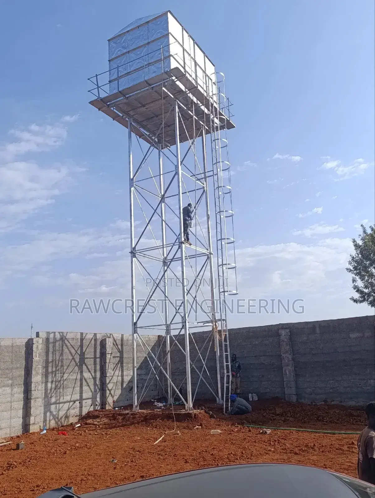 Steel Water Tower Elevation