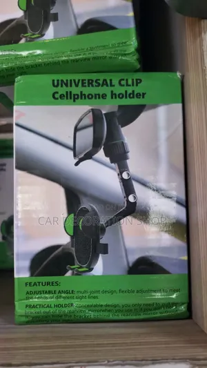 Rearview Mirror Universal Clip Phone Mount Holder