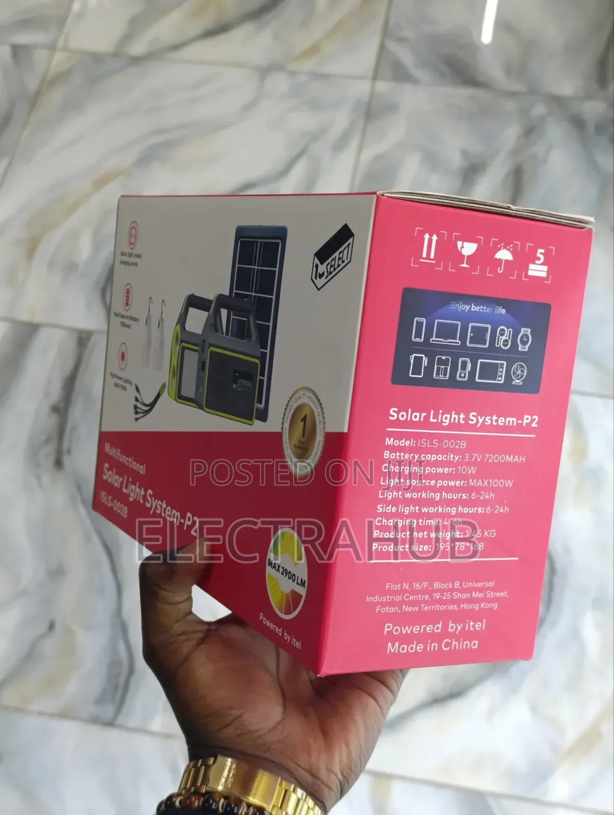 Itel Solar Light P2 Isl-002b System Brand New Sealed