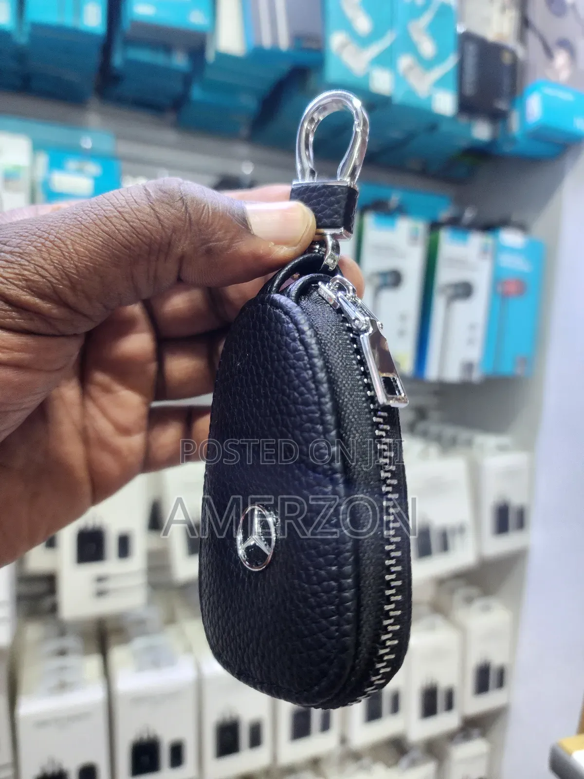 Car Key Fob Case, Genuine Leather Remote Keychain Bag