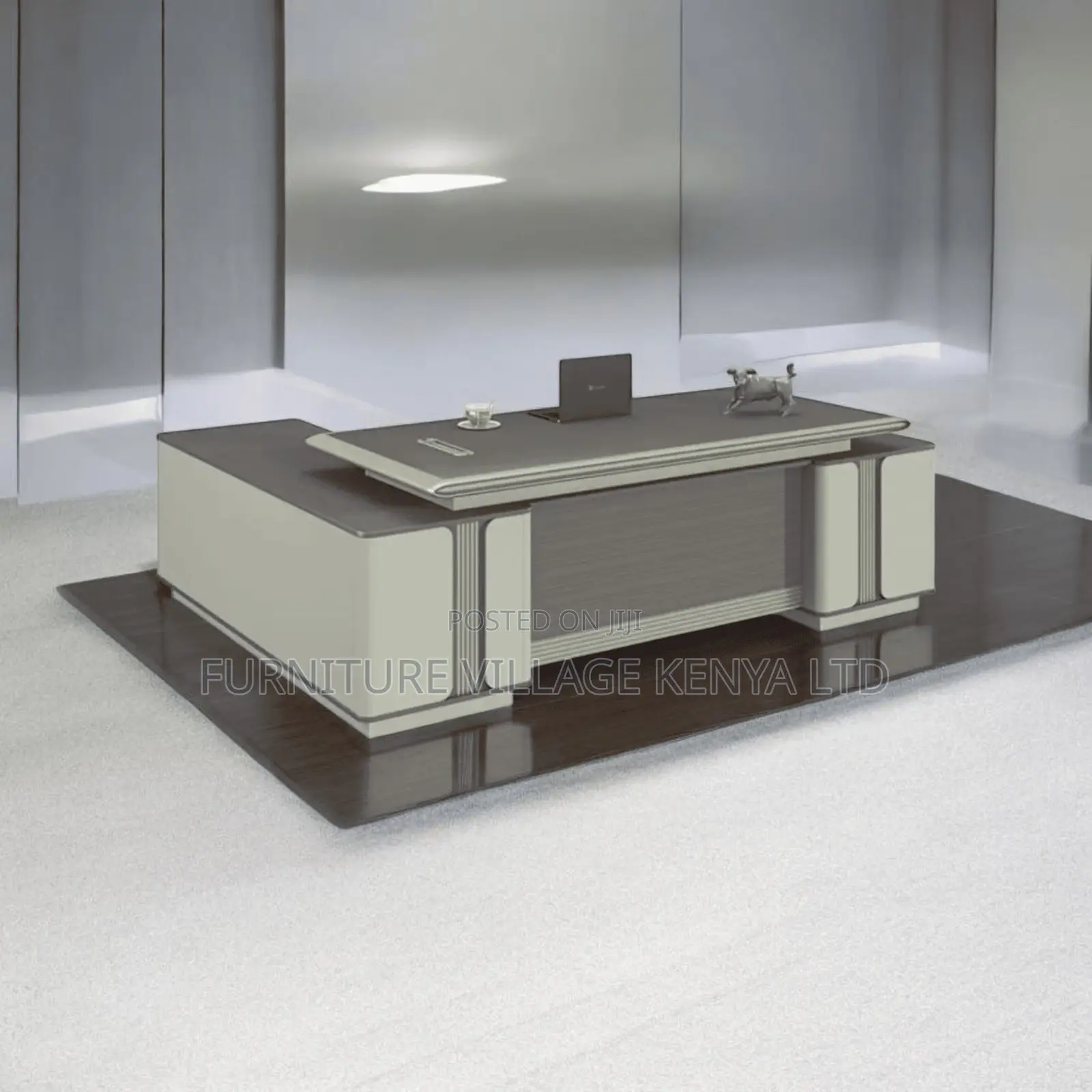 Office Table: 2m Executive Classy Gray Director's Table