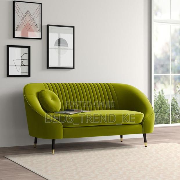 3 Seater Round Arm Curved Loveseat - main view