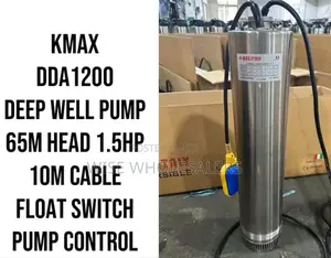 K-max Dda1200 Deep Well Pump 65m Head 1.5hp 10m Cable