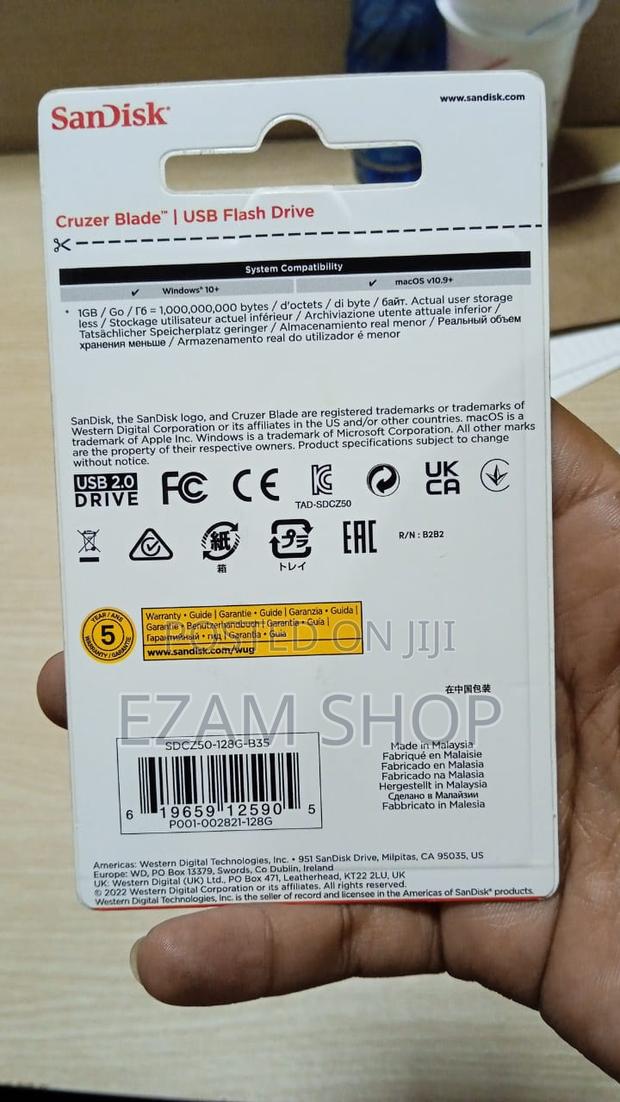 Sandisk Cruzer Blade Usb 2.0 Flash Drive 128gb - thumbnail 2