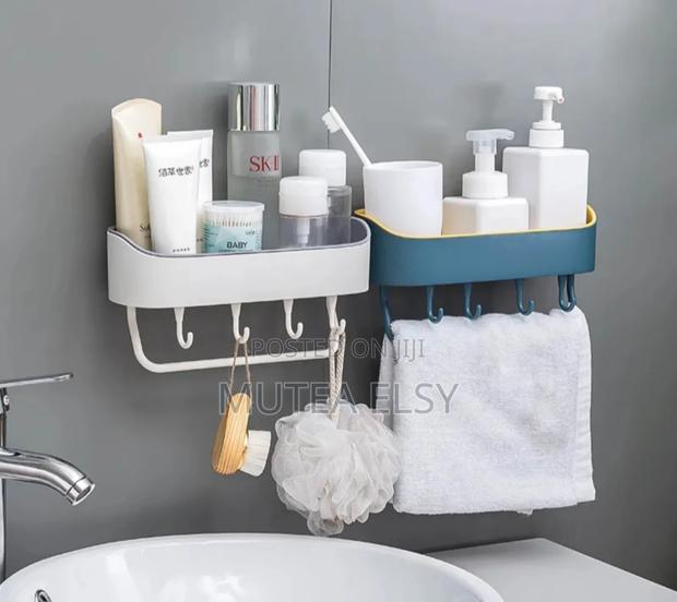 Blue,Pink White Wall Mounted Rack - thumbnail 2