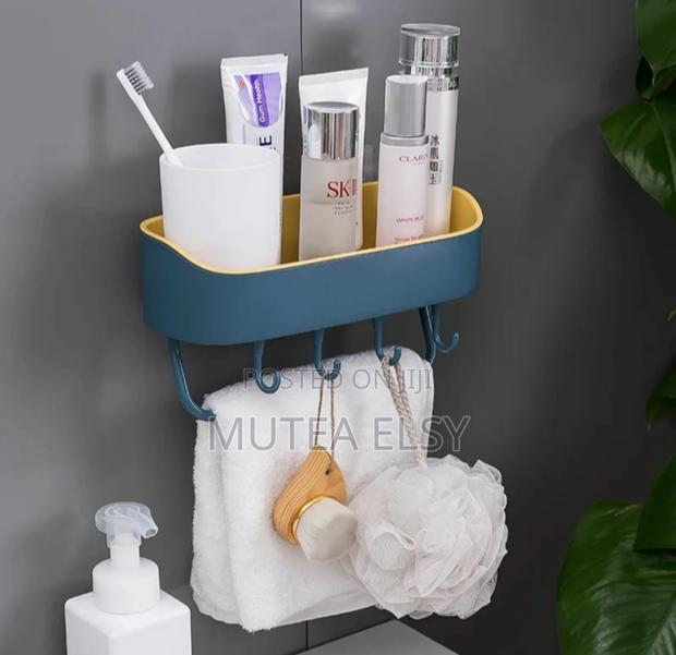 Blue,Pink White Wall Mounted Rack - thumbnail 3