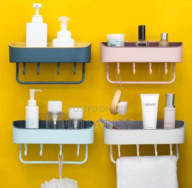 Blue,Pink White Wall Mounted Rack - thumbnail 4