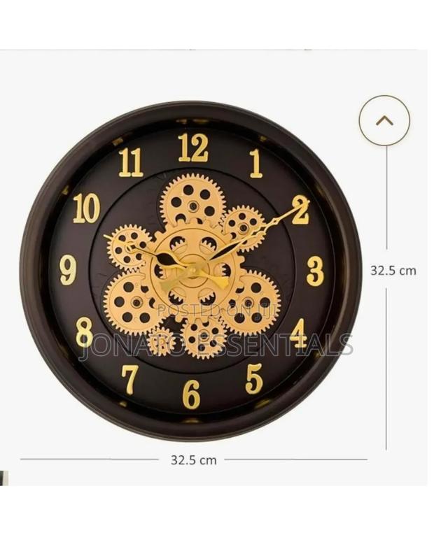 Gear Wall Clock, Modern Home Decor Timepiece 32.5cm - main view