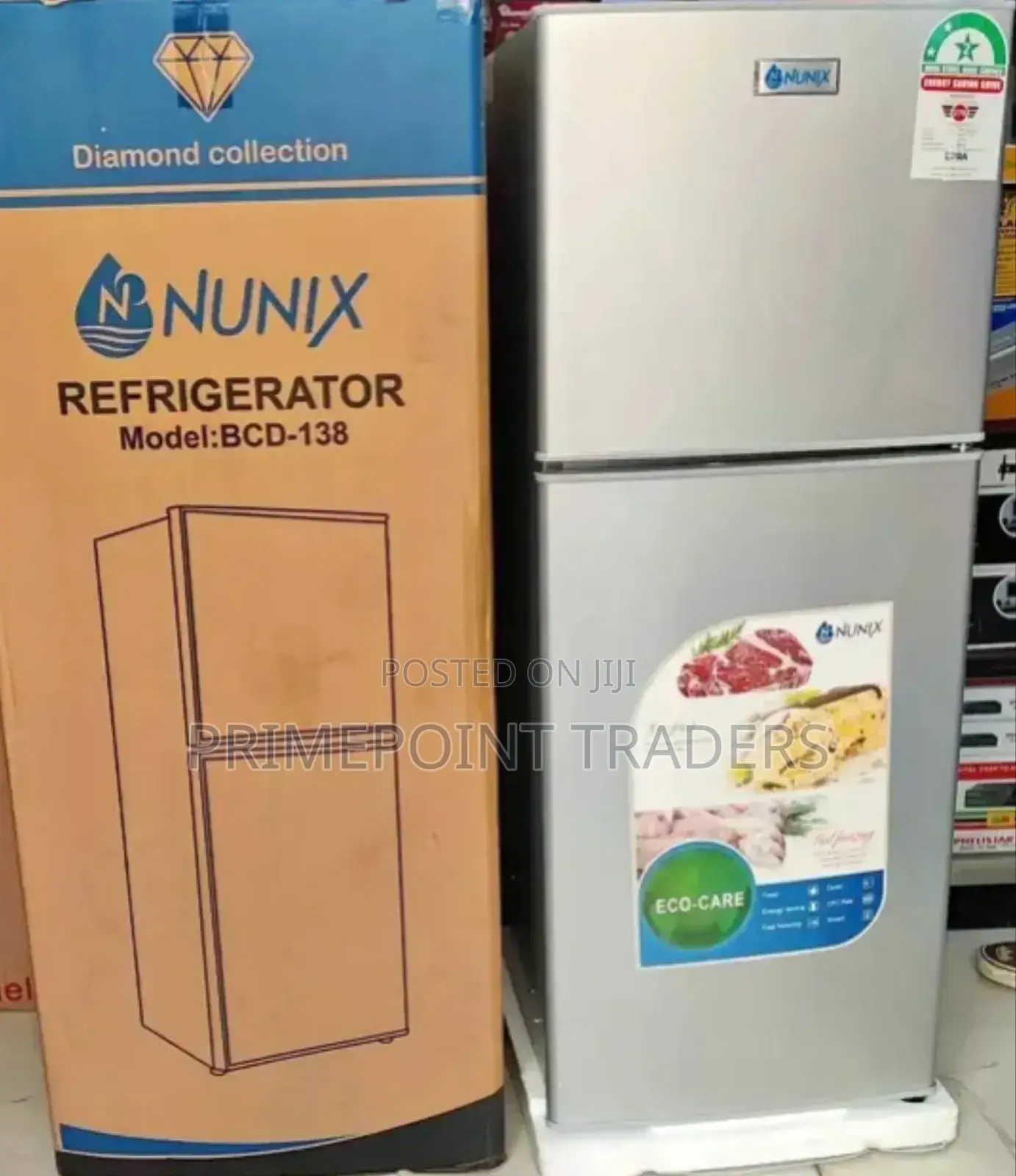 Fridge Nunix 138l, Double Door, Large Capacity