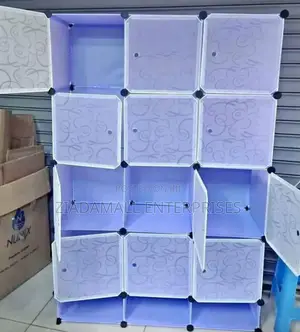 Plastic 3 Column Wardrobe