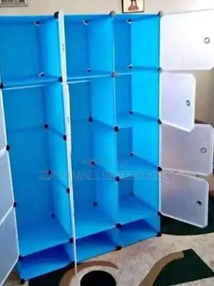 Plastic Light Blue Plastic Wardrobe