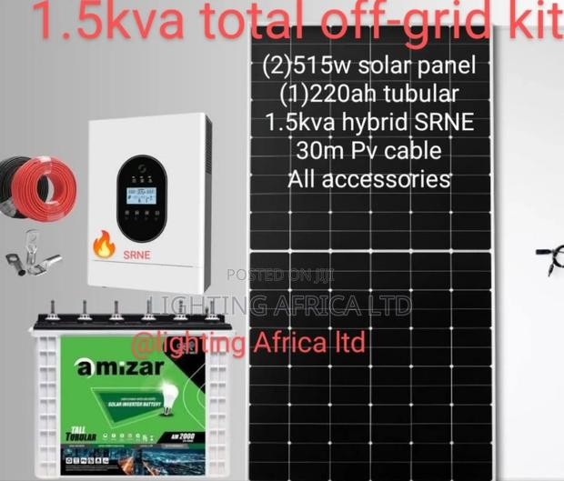 Modern 1.5kva Amizar Home Off-Grid Solar Package Free Installation - main view