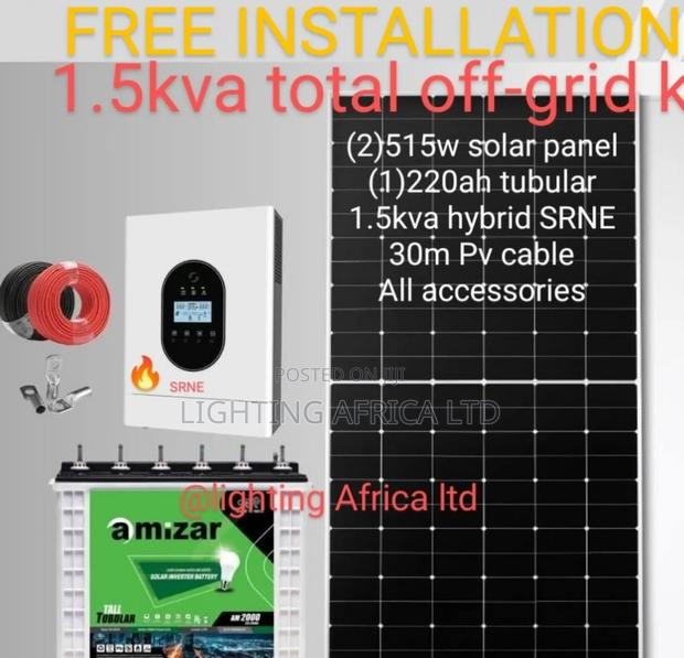 1.5kva Amizar Tubular Off-grid Solar System