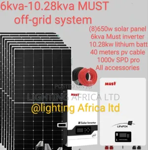 Total Home Off-Grid - 6kva Inverter - 10.28kwh Lithium System Complete