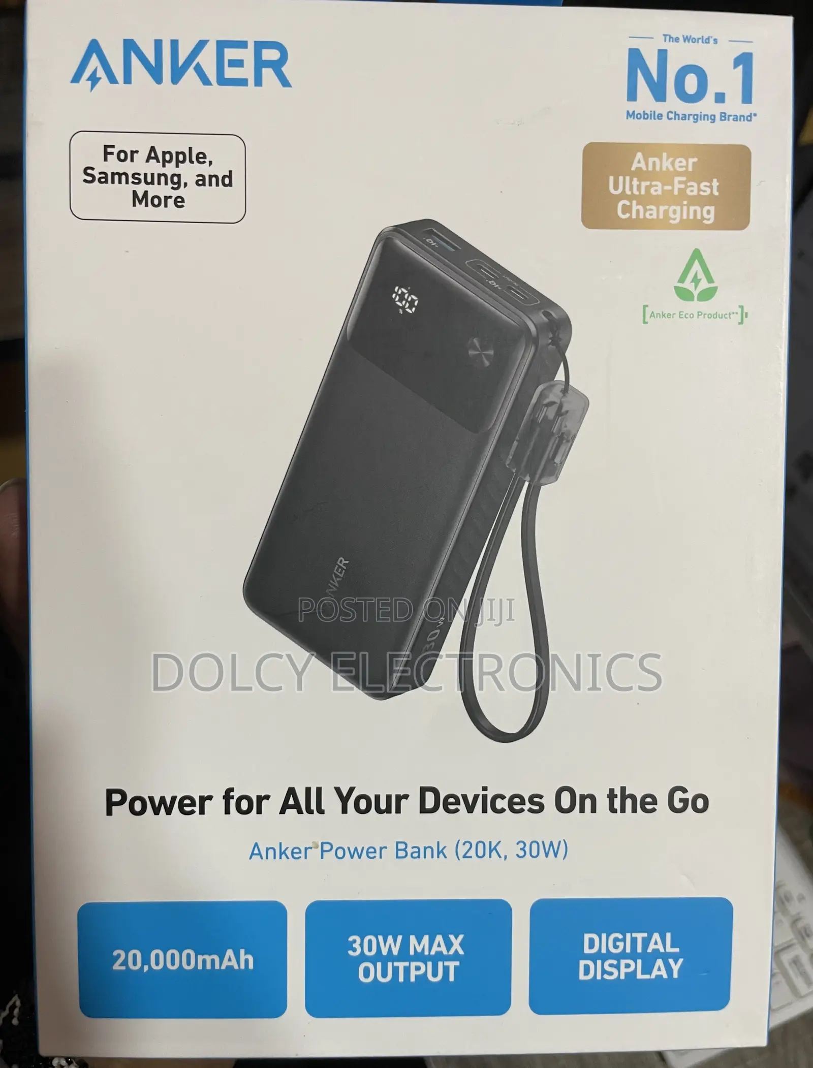 Anker Power Bank 30w 20,000mah High-Speed Power Bank