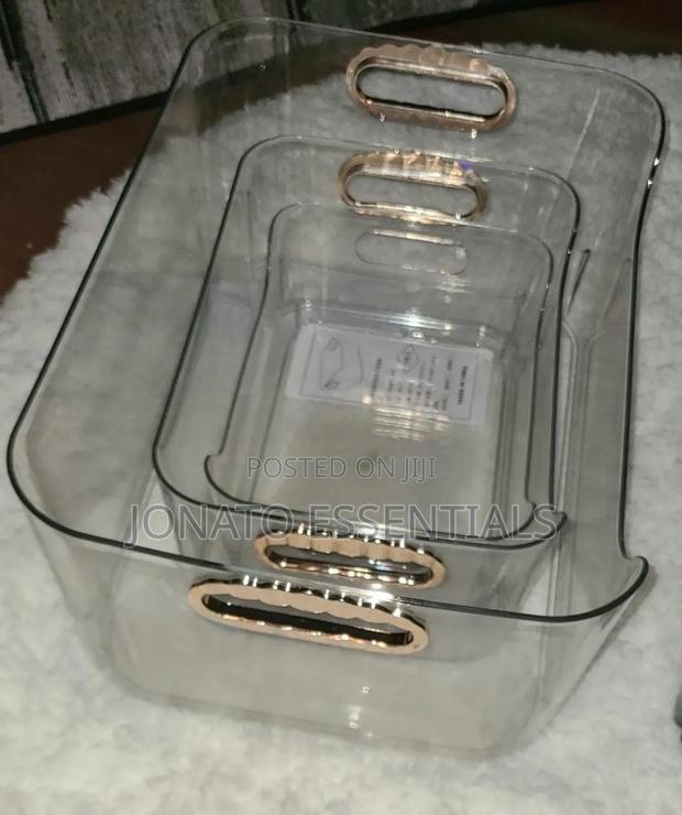 Clear Storage Bins or Baskets With Handles - thumbnail 3