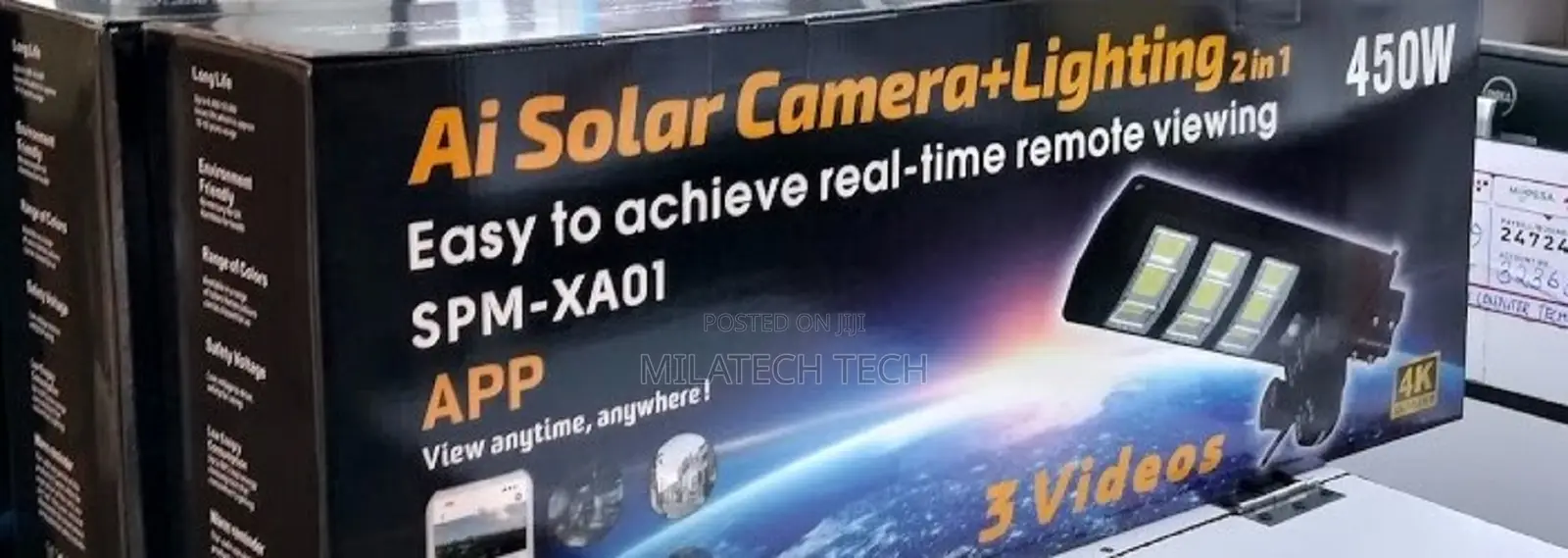 450w Ai Solar Camera + Lighting 2 in 1 Streetcamerra