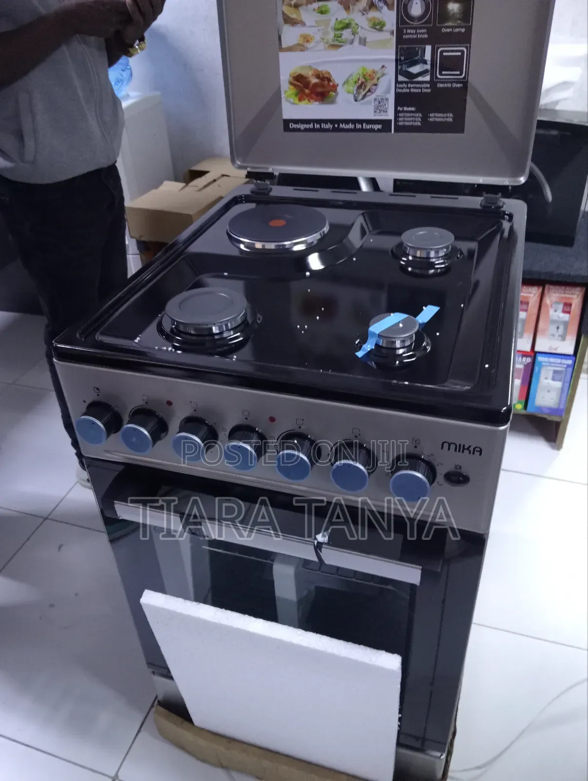 Mika 50 by 60 Cm 3gas and 1 Rapid Hotplate Button Ignition