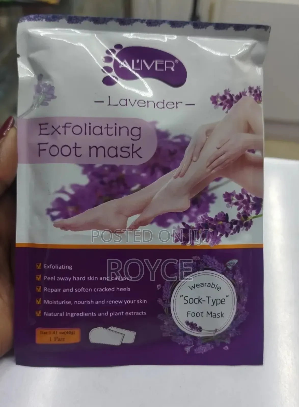 Wearable Exfoliating Foot Mask- 1 Pair