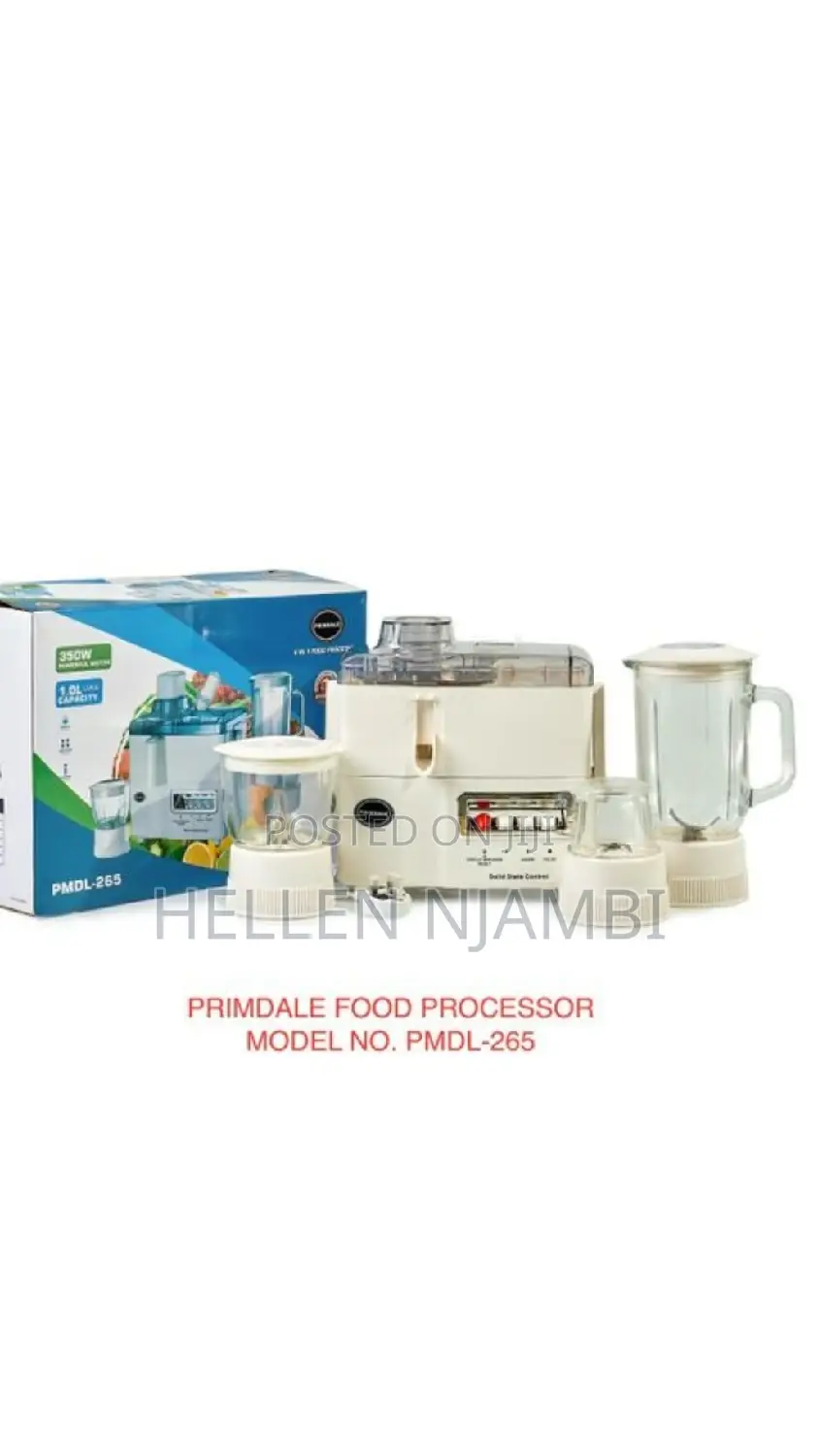 Primdale 4 in 1 - Food Processor Juicer Blender Grinder Mill