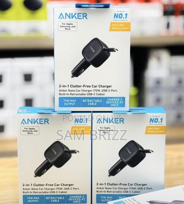 Anker Nano Car Charger 75w 2 in 1