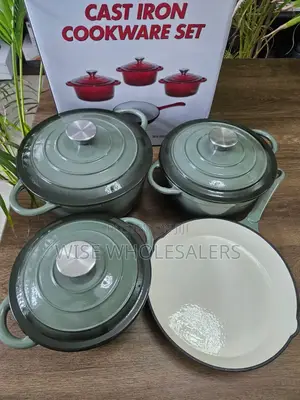 7pcs Enamel Cast Iron Cooking Pots